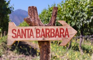 Road sign that says Santa Barbaara to show the Santa Barbara Public market